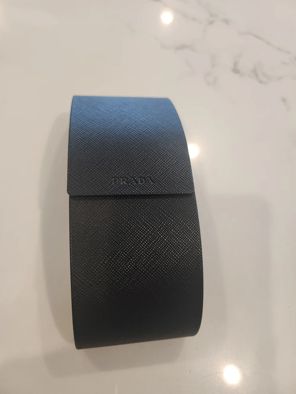 Prada Dark Tortoise w/ thin gold-toned metal temples Sunglasses w/Case & cloth